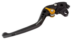 BIKETEK Adjustable CNC Clutch Lever Long - Black / Gold Adjuster - #C57 