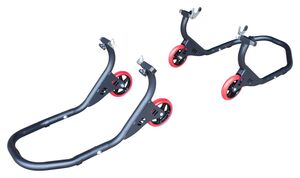 BIKETEK Premium Front Track Paddock Stand - Matt Black click to zoom image