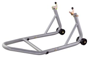 BIKETEK Race Aluminium Bobbin Fitment Rear Track Paddock Stand - Grey 