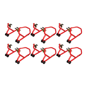 BIKETEK Series 3 Front Track Paddock Stand 6 Pack - Red 