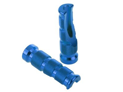 BIKETEK Aluminium Tapered Footrest Pegs (Pair) - Blue