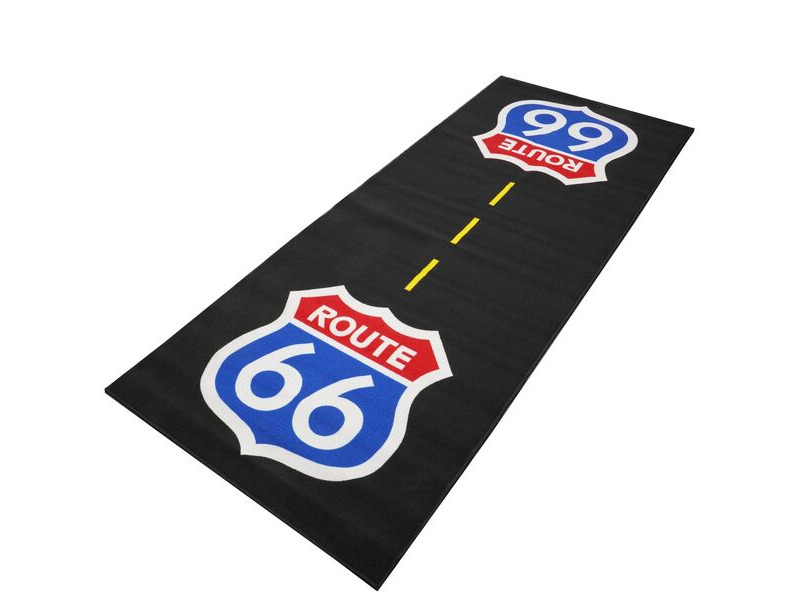 BIKETEK Custom Garage Mat - 'Route 66' (250x100cm) click to zoom image