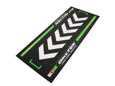 BIKETEK 'Series 7' Garage Mat - 'Rising Sun - Green' (190x80cm)