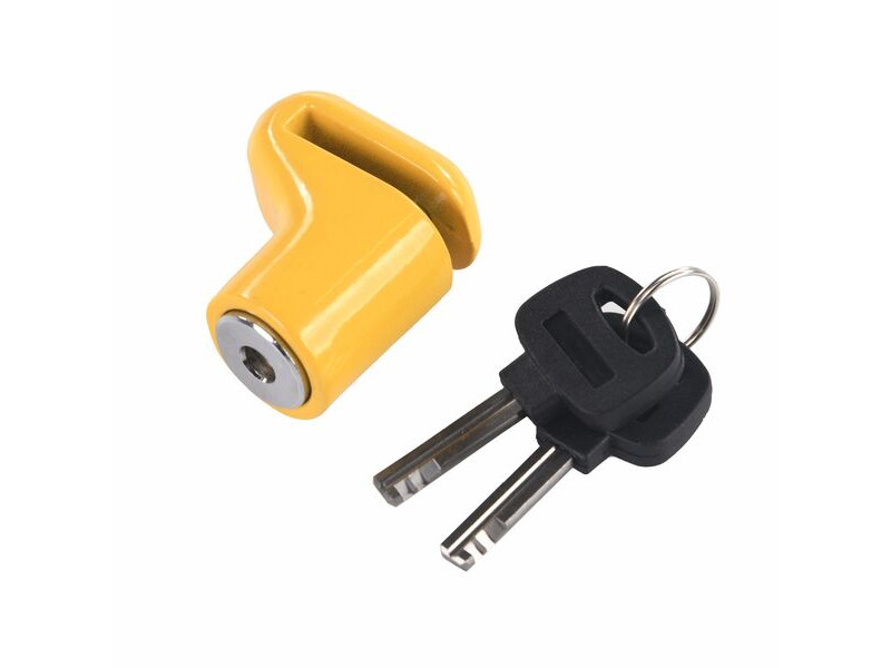 MAMMOTH SECURITY Micro Yellow Motorcycl Disc Lock With 6mm Pin click to zoom image