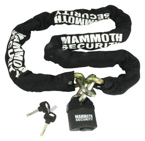 MAMMOTH SECURITY 12mm Hexagon Lock & Chain - 1.8m Length click to zoom image