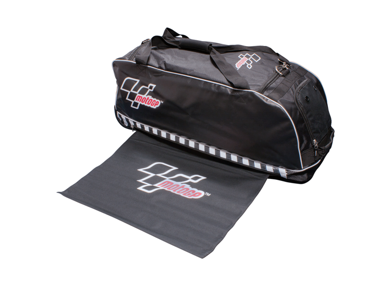 MotoGP Kit And Helmet Bag with Travel Wheels and Rollaway Changing Mat (90lt) click to zoom image