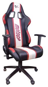 MotoGP Team Chair With Armrests Red / White / Black 