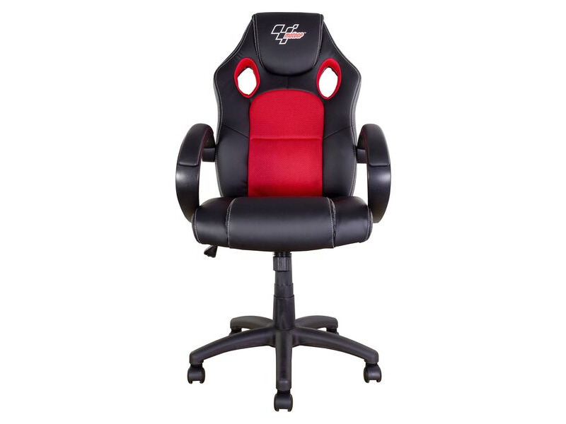 MotoGP Rider Chair Black With Red Trim click to zoom image