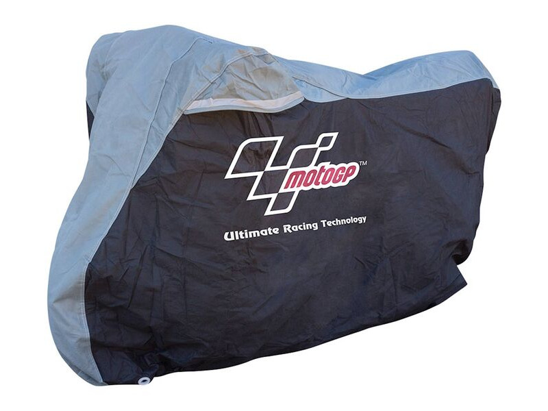 MotoGP Dust Cover - Black/Grey - Medium Fits Up To 600cc click to zoom image