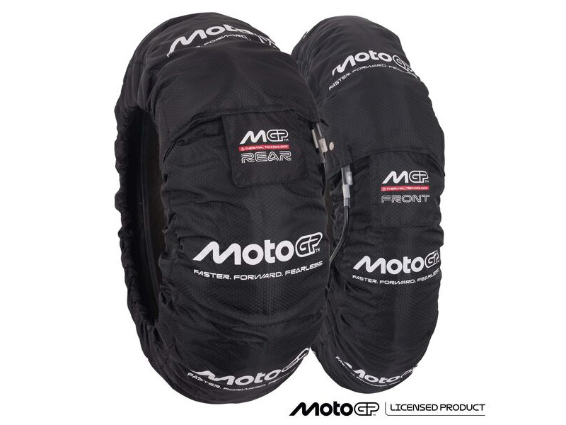 MOTOGP Tyre Warmer Set - Front 120/70-17 - Rear 180-190/55-17 (UK 3 Pin Plug) click to zoom image