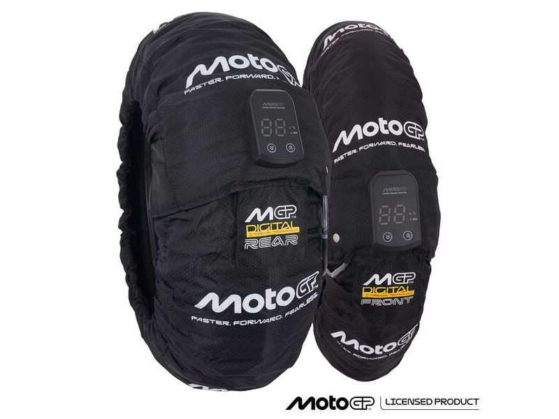 MOTOGP Digital Tyre Warmers Set for Front 120/70-17- Rear 180-190/55-17 with Euro 2 Pin Plug click to zoom image
