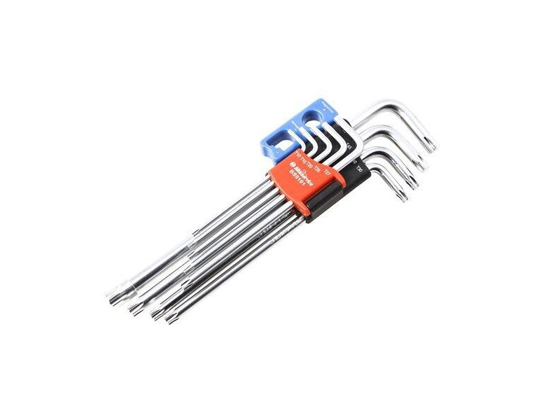 BIKESERVICE 9pc Magnetic Torx Key Set LONG - BS9101 click to zoom image