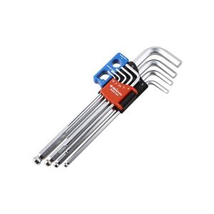 BIKESERVICE 9pc Magnetic Ball Point Hex Key Set LONG - BS9103 