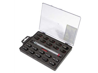 BIKESERVICE 22pcs Spoke (Fixed torque, not adjustable) wrench Set w steel ends