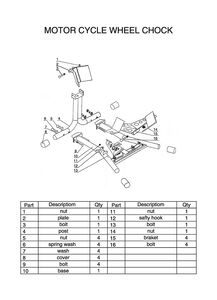 BIKEWORKSHOP JL-M05005 (round support legs) motorcycle front wheel chock click to zoom image