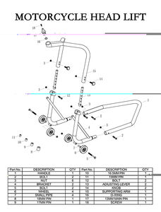 BIKEWORKSHOP Front Headstock Paddock Stand Jl-M05401 click to zoom image