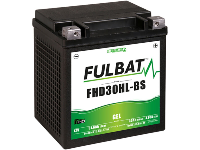 FULBAT FHD30HL-BS (H.D.) - GEL Replaces HVT2 Harley 66010-97 click to zoom image