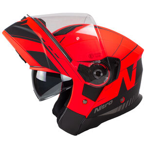 NITRO Helmet Nitro F350 Analog Dvs Satin Black/Red/Gun click to zoom image