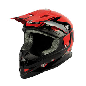 NITRO MX700 Holeshot Helmet - Black Red Gloss click to zoom image