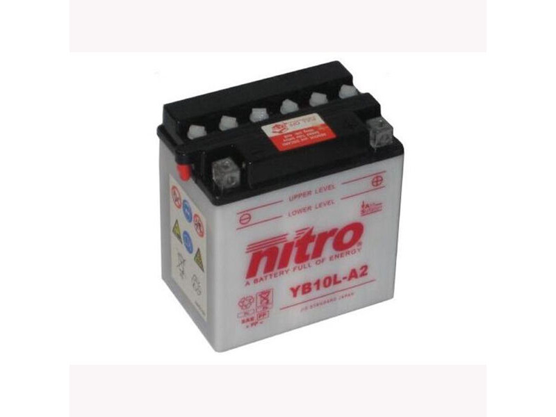 NITRO BATT YB10L-A2 open with acid pack (CB10LA2) click to zoom image