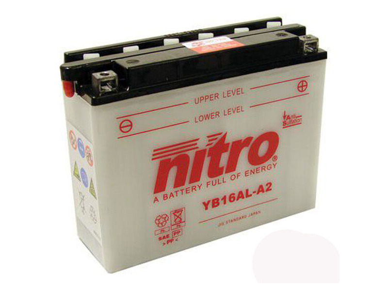 NITRO BATT YB16AL-A2 open with acid pack (CB16ALA2) click to zoom image