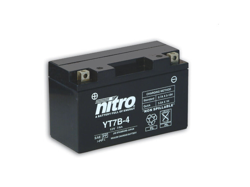 NITRO BATT YT7B-4 AGM closed GEL (GT7B-4) click to zoom image