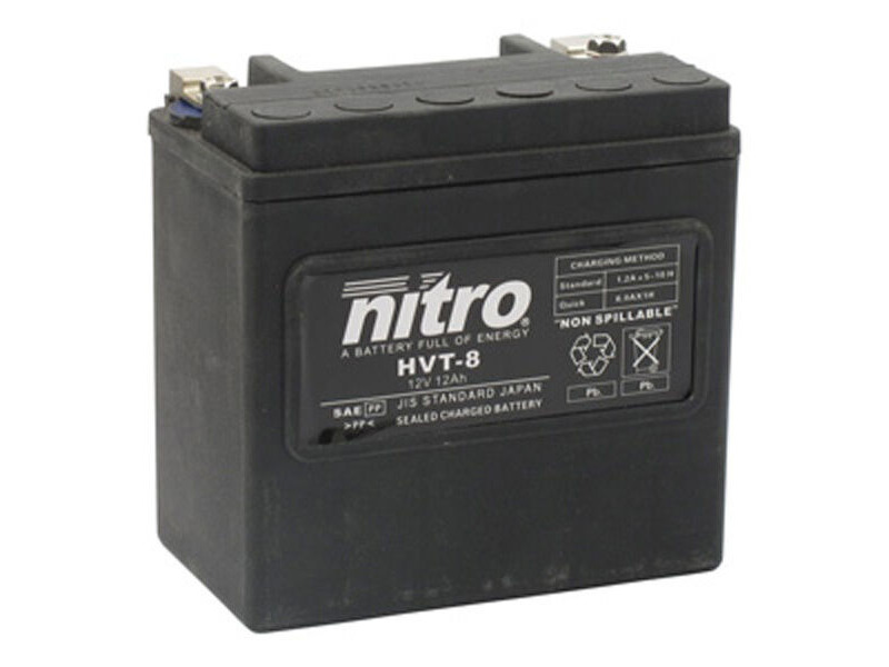 NITRO BATT sealed HVT08 (YTX14BS) Harley 66007-84 (3) click to zoom image