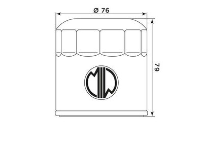 MIW Oil Filter B9002 (HF161 SPLIT)