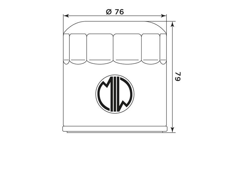 MIW Oil Filter B9002 (HF161 SPLIT) click to zoom image