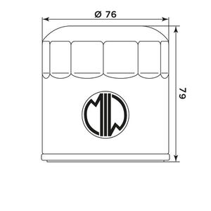 MIW Oil Filter B9002 (HF161 SPLIT) click to zoom image