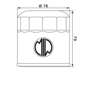 MIW Oil Filter B9002 (HF161 SPLIT) 