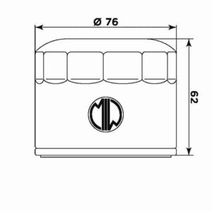 MIW Oil Filter B9004 (HF160) click to zoom image