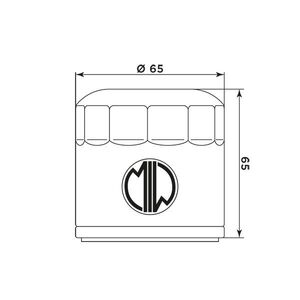 MIW Oil Filter BE12001 (HF553) click to zoom image