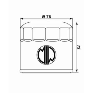 MIW Oil Filter D6001 (HF153) click to zoom image