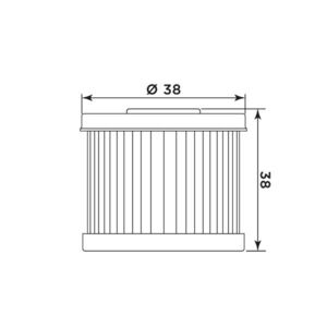 MIW Oil Filter DA16001 (HF167) click to zoom image