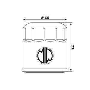 MIW Oil Filter H1013 (HF303) click to zoom image