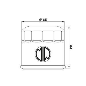 MIW Oil Filter H1019 (HF951) click to zoom image