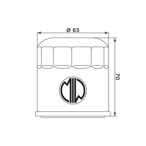 MIW Oil Filter HD17004 (HF175) click to zoom image