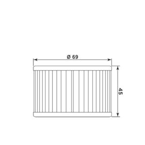 MIW Oil Filter KY7004 (HF561) click to zoom image