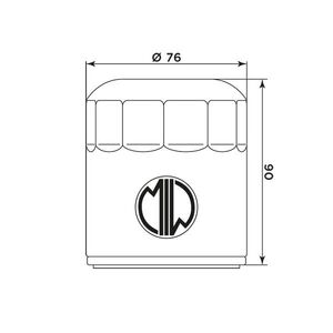 MIW Oil Filter MG20001 (HF551) click to zoom image