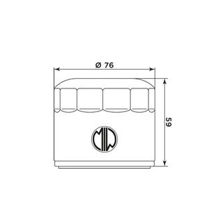 MIW Oil Filter MG20002 (HF552) click to zoom image