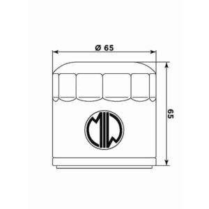 MIW Oil Filter MV21001 (HF554) click to zoom image