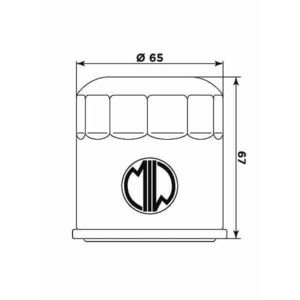 MIW Oil Filter PO22002 (HF199) click to zoom image