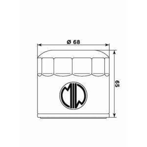 MIW Oil Filter T23001 (HF191) click to zoom image