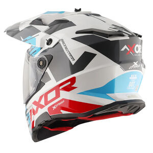 AXOR Helmet X-Cross Adventure - X1 Gloss White/Red Graphic click to zoom image