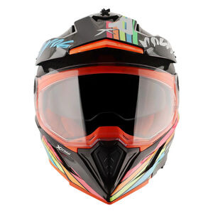AXOR Helmet X-Cross Adventure - X2 Gloss Black/Grey Graphic click to zoom image