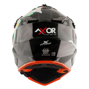 AXOR Helmet X-Cross Adventure - X2 Gloss Black/Grey Graphic click to zoom image