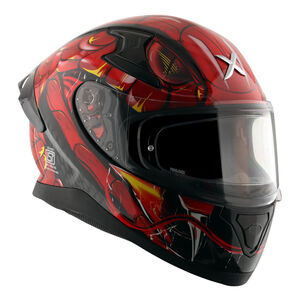 AXOR Apex Full Face Helmet - Venomous Gloss Black Red click to zoom image