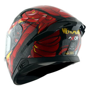 AXOR Apex Full Face Helmet - Venomous Gloss Black Red click to zoom image