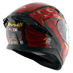 AXOR Apex Full Face Helmet - Venomous Gloss Black Red click to zoom image